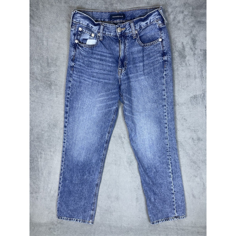 Aeropostale Jeans Womens 2 Blue Medium Wash 90s‎ Baggy High Rise Straight